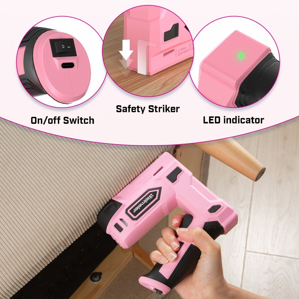 Cordless Stapler Nailer 2-in-1, 20V/4V Brad Nailer Without Compressor, Lightweight with Safety Striker Guard, Battery & Charger Included, 1600/2000 Nails & Staples, for Carpentry,  - product image 19