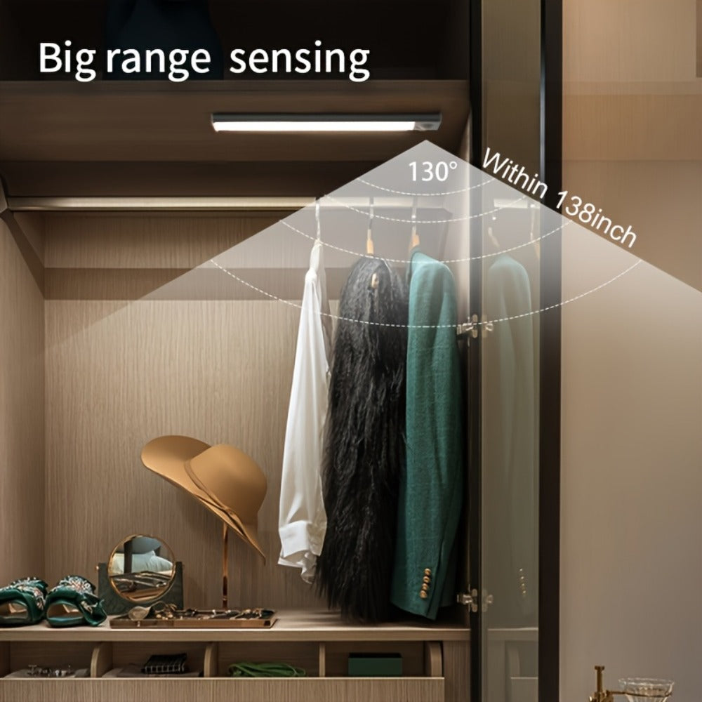 Motion Sensor Under Cabinet Lights 2 Pack | Wireless USB Rechargeable Dimmable 3 Color Temperatures Stick-On Magnetic LED Light for Kitchen Cabinet Wardrobe Stairs Cupboard - product image 7