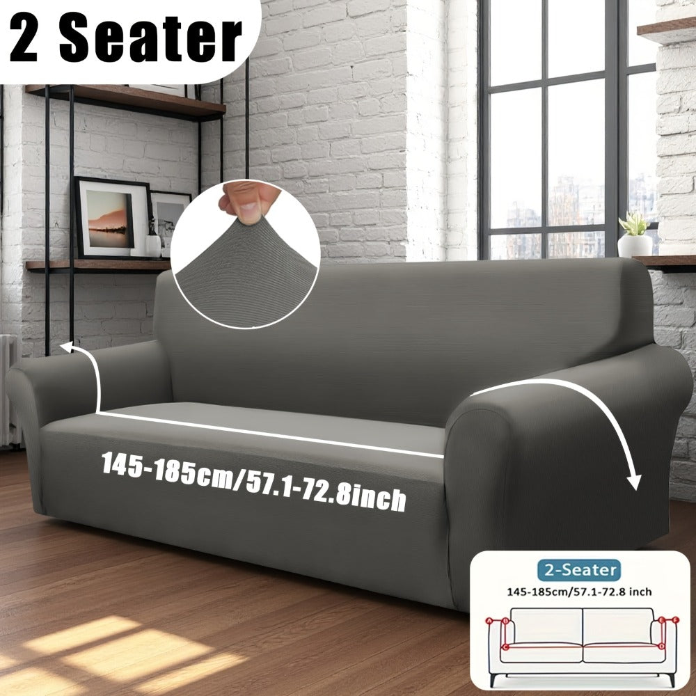 Stretch Sofa Cover Elastic Band | Milk Fiber Fabric Slipcover, Machine Washable Polyester Spandex, 1 to 4 Seater Armchair Couch Cover, Red Gray Blue Black Coffee, Home Decor - product image 18