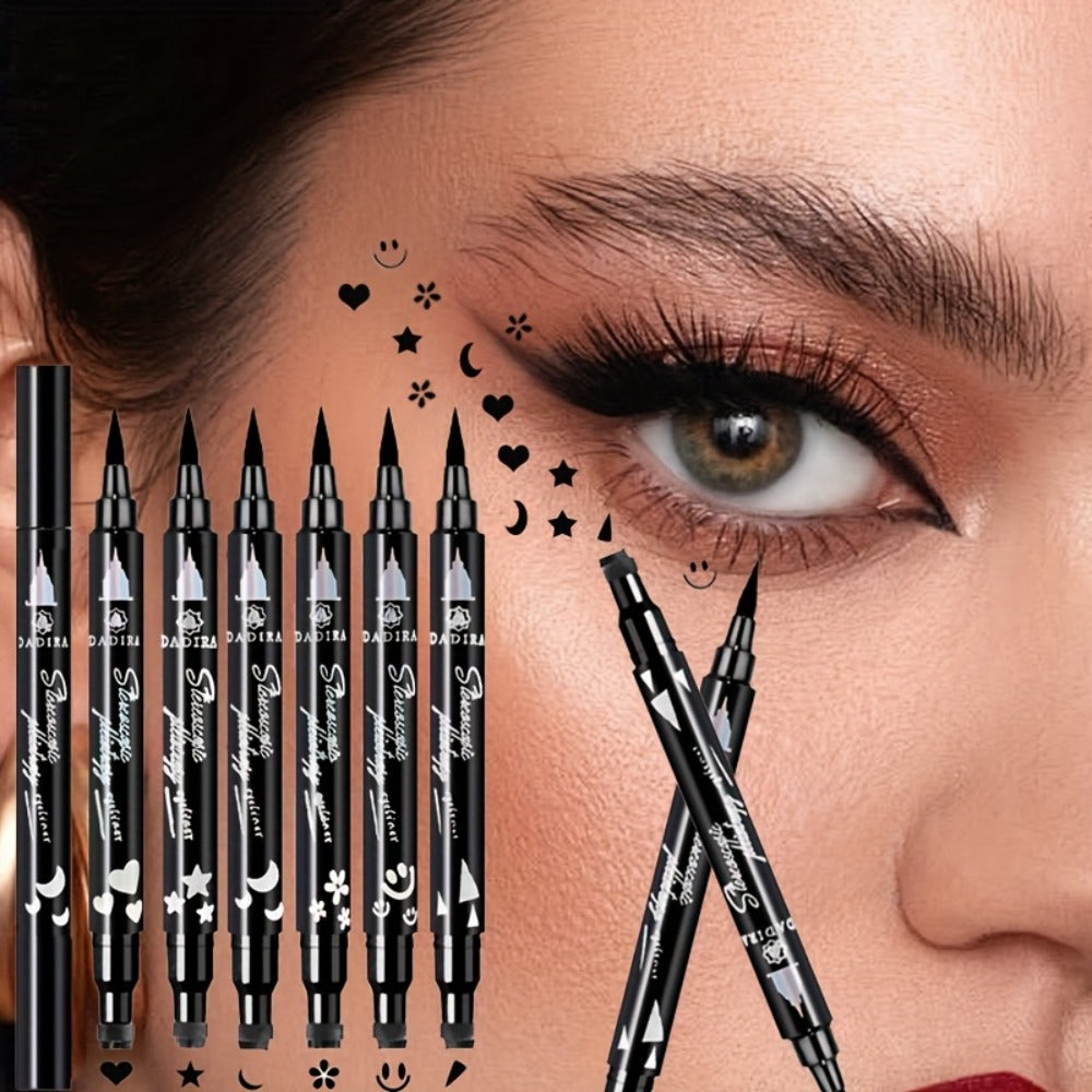 Waterproof Eyeliner Pen Set 6pcs Double-Ended Liquid Eyeliner Kit – Smudge-Proof, Oil-Proof, Long-Lasting Precision Eye Liner Pencil for Women, All-Day Wear, Cat Eye, Holiday Makeu - product image