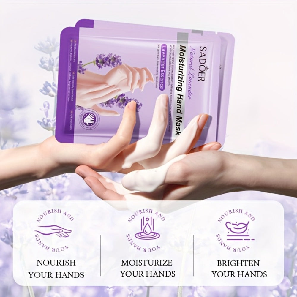 Moisturizing Hand Mask Gloves Glycerin & Lavender 4 & 8 Pairs — Natural Essential Oil Deep Hydrating Hand Spa Treatment, Hypoallergenic Individually Wrapped Hand Care Gift for Wome - product image 2