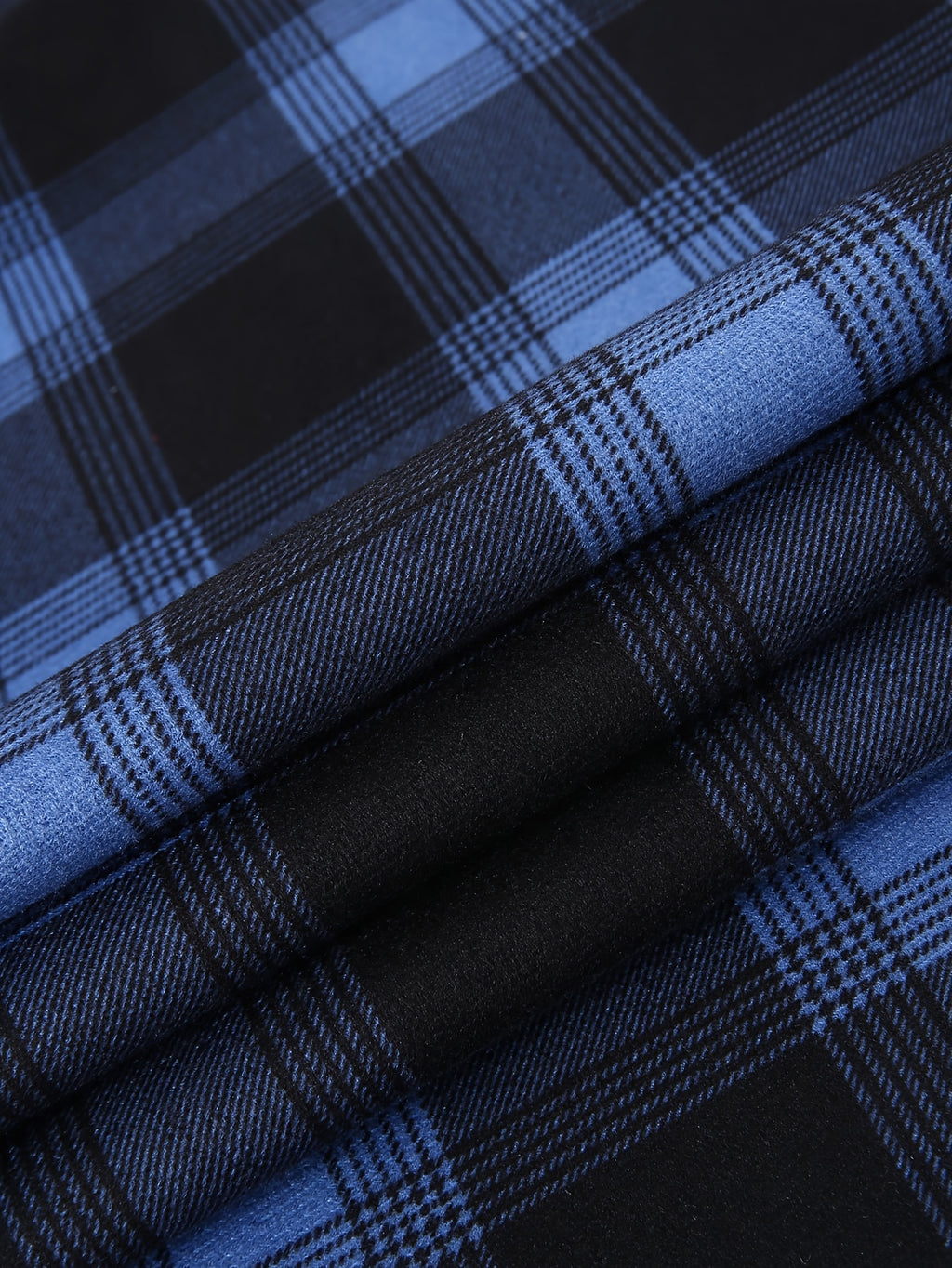 Men's Heavy-Duty Flannel Jacket - Thermal Insulated Hooded Coat with Front Pockets, Blue Black Plaid Work Jacket for Logging, Winter Outdoor Jobs, Construction - product image 15