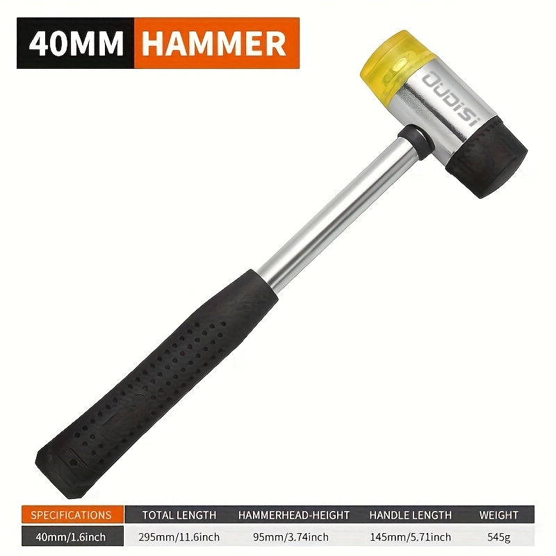 Double-Head Rubber Mallet – Plastic Installation Hammer with Rubber Handle, Rebound-Proof Soft Mallet for Floor Installation, Tile, Jewelry, Leather Crafts & Woodworking (25/30/35/ - product image 19