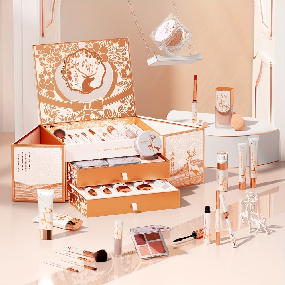 Luxury Makeup & Skincare Gift Set for Women – Complete All-in-One Cosmetic Kit with Beauty Tools, Plant-Based Squalane, Elegant Rose Gold Box, Birthday Christmas Valentine Gift for - product image 2