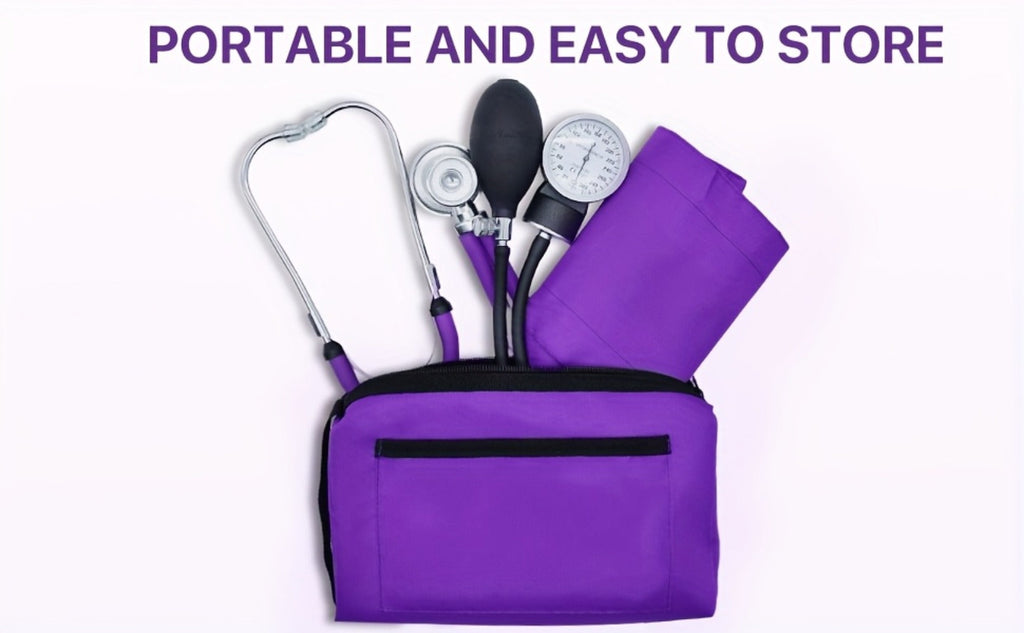 Aneroid Sphygmomanometer & Stethoscope 2-in-1 Set - Manual Blood Pressure Monitor with Nylon Cuff, Fixing Clip, Stethoscope, Portable Case & Accessories, Emergency BP Kit for Medic - product image 13