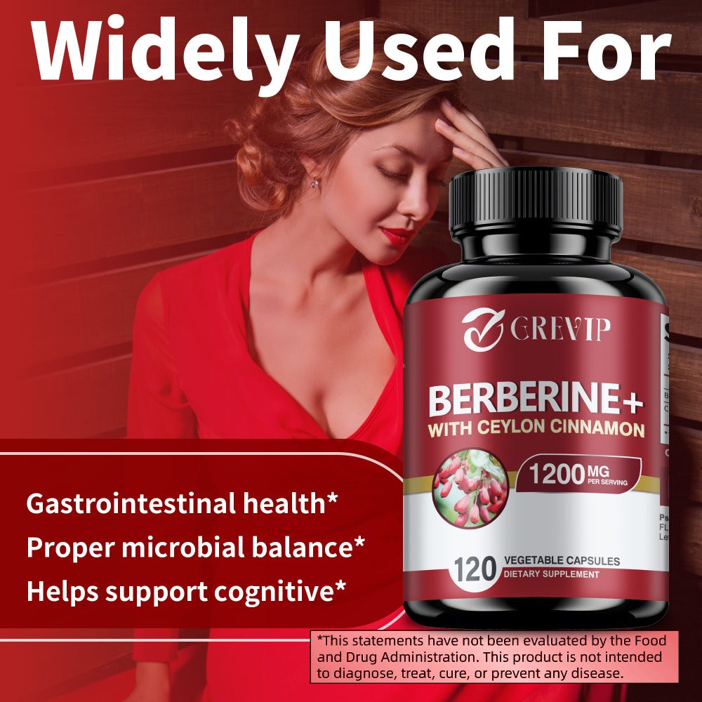 Berberine + Ceylon Cinnamon Supplement 120 Capsules – Support Healthy Cholesterol, Blood Sugar & Heart Health | Berberine HCl Dietary Supplement for Women & Men - product image 9