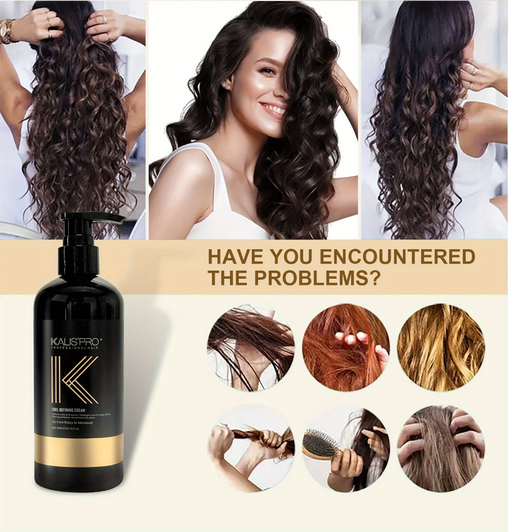 Curl Defining Cream with Detangling Brush Set 10.14 oz — Anti-Frizz Curl Enhancer, Long-Lasting Bouncy Curls, Non-Sticky Lightweight Hold, Salon Quality for Curly Wavy & Coily Hair - product image 15
