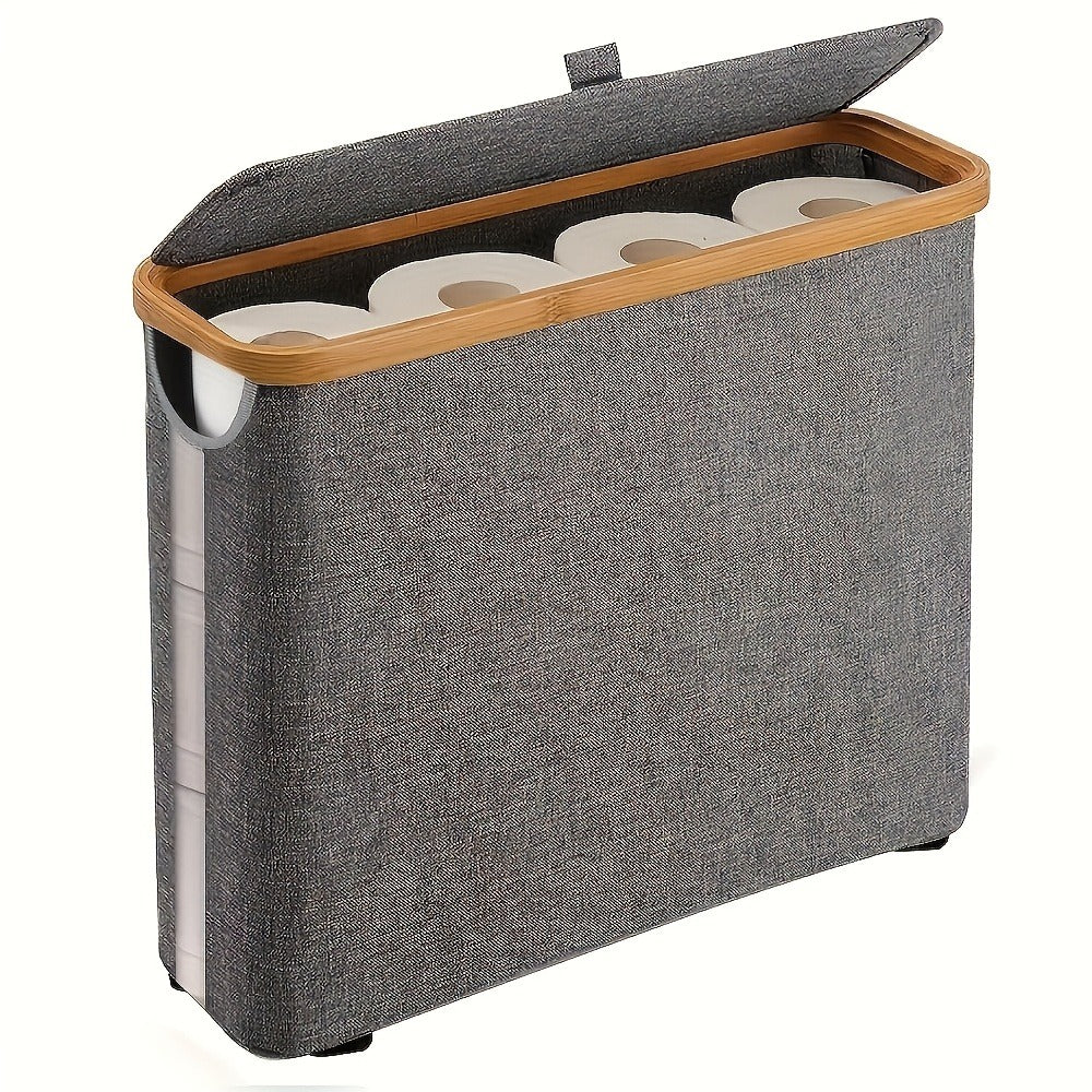 Bamboo Toilet Paper Holder Freestanding Bathroom Storage Organizer Holds 12 Rolls Tissue Roll Dispenser Modern Slim Design for Bathroom Bedroom Laundry Room Tissue Accessories Stor - product image 12