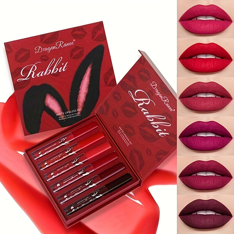 Red Lip Glaze Gift Set 6pcs in Elegant Box — Long-Lasting Smudge-Proof Glazed Finish, Smooth Paste Formula, All-Day Wear Versatile Lip Color for Beginners & Beauty Lovers, Holiday  - product image 10
