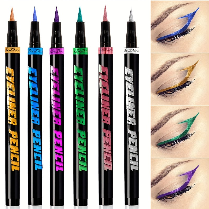 Eyeliner Pencil Set Waterproof 6 Colors Smudg1e Proof Long Lasting Colored Eye Liner for Women Pigmented Gel Eyeliner Pencils Makeup Kit Holiday Gift - product image 17
