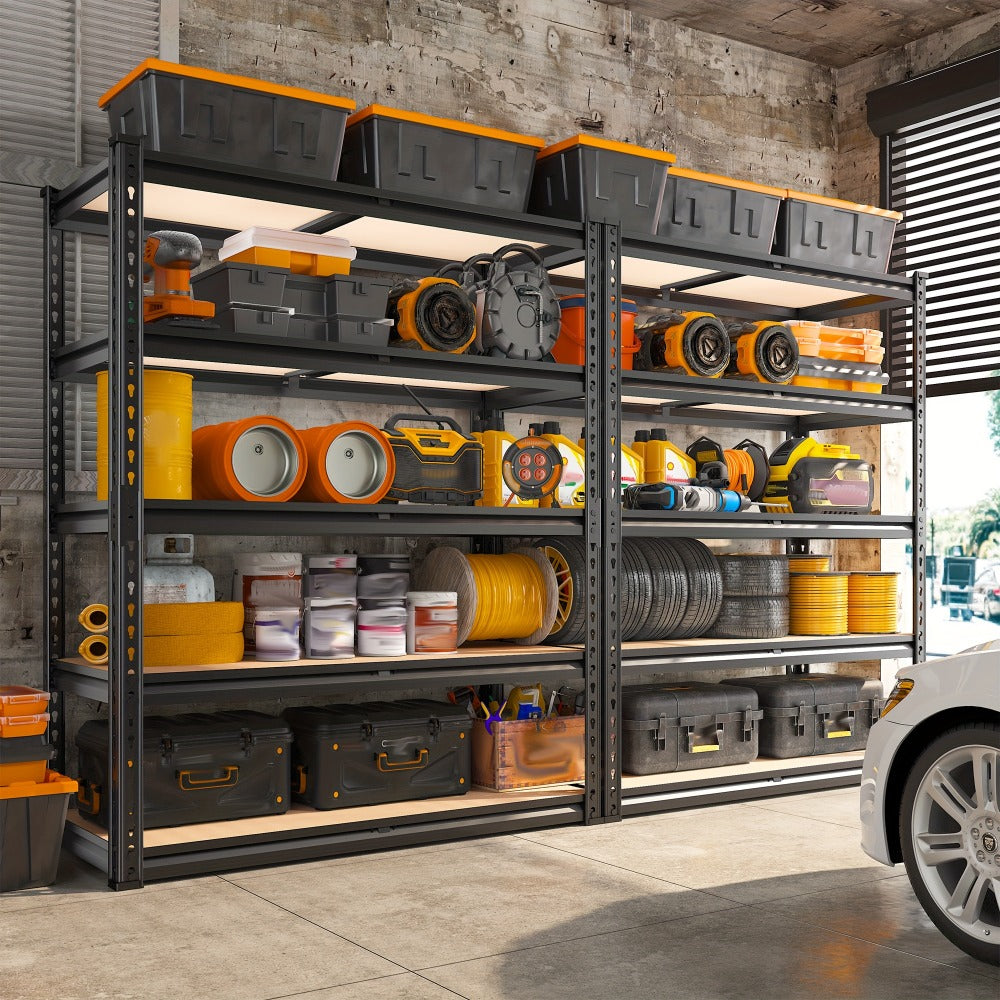 Heavy Duty Garage Shelving Unit 5-Tier Metal Storage Shelf – 2000/2500 LBS Capacity Adjustable Steel Shelves for Garage, Basement & Warehouse | 60"/72" H Utility Rack for Kitchen,  - product image 11