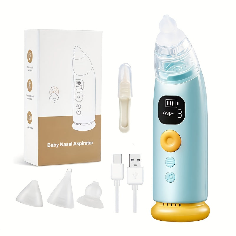 Electric Baby Nasal Aspirator with 3 Soft Silicone Tips, Adjustable Suction & Soothing Music/Light Suitable for, - Ear-Free Nose Sucker for Use, Operation - product image 6
