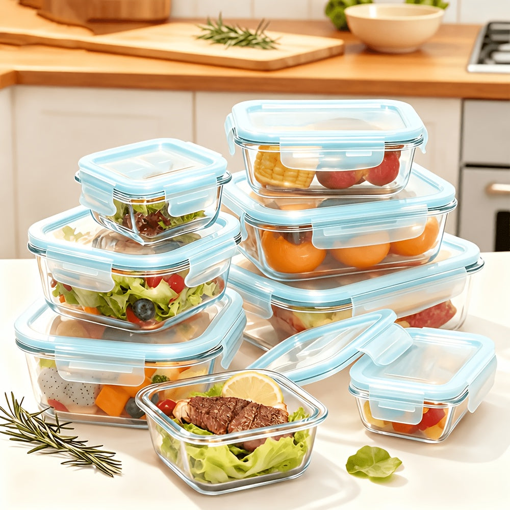 24 Pcs Set Including 8/12 Lids and 8/12 Box Glass Food Storage Box, Suitable for Refrigerator Storage Boxes, Microwave Ovens, Ovens - Perfect for Salads - product image 7