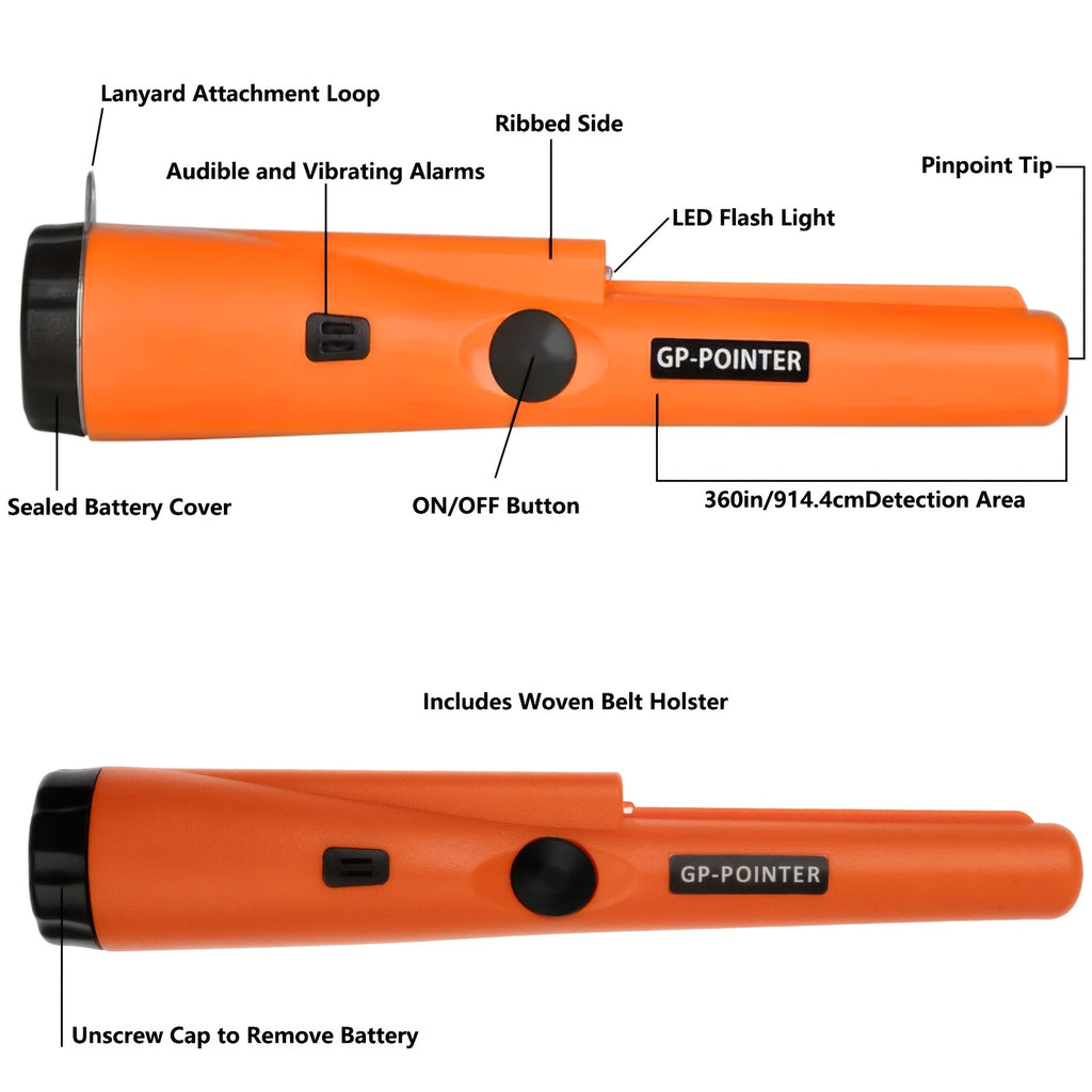 Metal Detector Pinpointer -Handheld Treasure Hunter Wand With Sound & Vibration Alerts For Golden, Silver, Coins & Relics -Ideal For Beach, Yard & Outdoor - product image 8