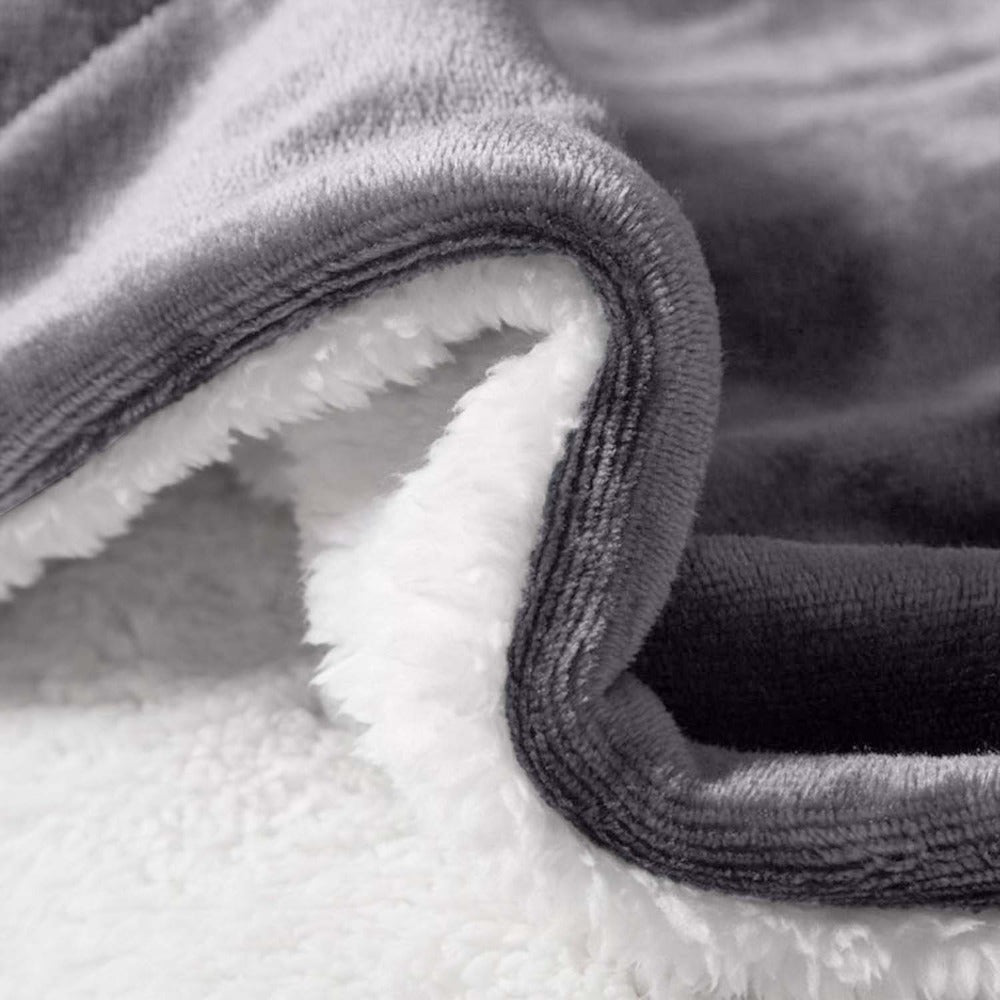 480GSM Sherpa Fleece Blanket – Double-Sided Heavy Warm Throw for Couch, Bed & Travel, Reversible All Season, 13 Colors, 3 Sizes - product image 2