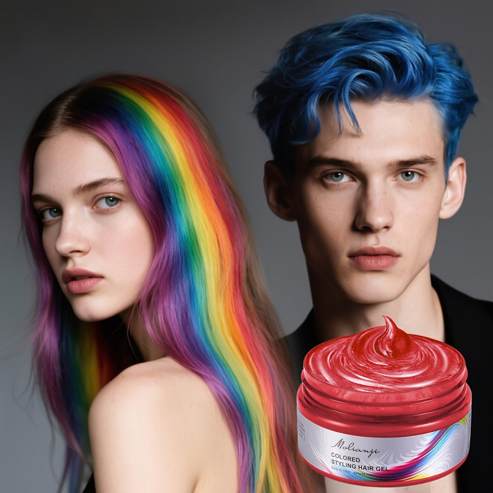 Hair Color Wax Temporary Hair Dye 3.53oz — 9 Vivid Shades, Easy Wash, Non-Damaging, Mixable Colors for Halloween Carnival Festival Cosplay Party - product image 4