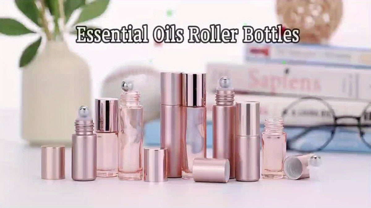 Glass Roller Bottles for Essential Oils 28 Pack 10ml – Bulk Refillable Roll-On Perfume Containers with Stainless Steel Roller Balls, Opener & Funnel, Leak-Proof Travel Bottles for  - product image 7