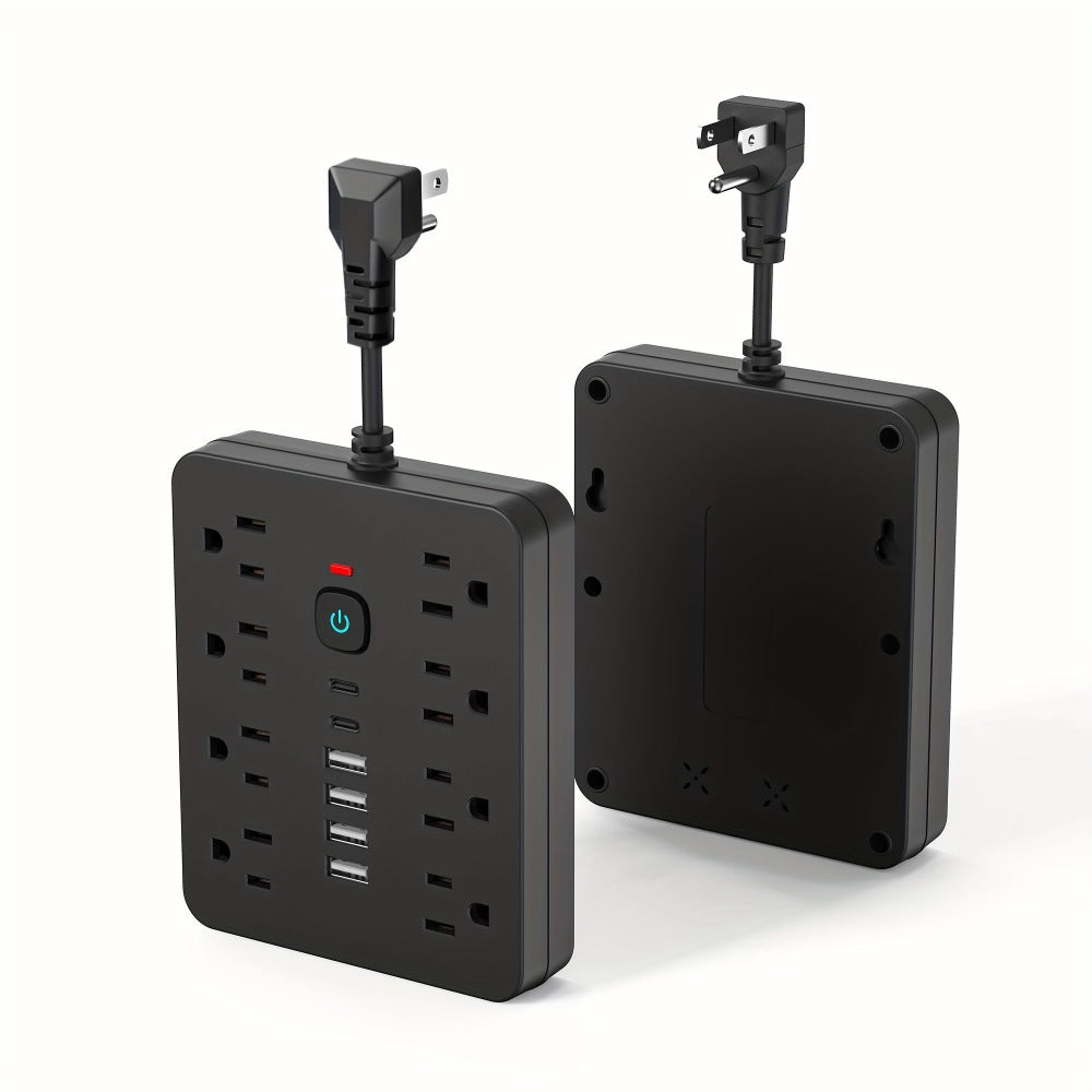 Power Strip Surge Protector 14-in-1 with 8 AC Outlets, 4 USB & 2 Type-C Ports – Flat Plug Space-Saving Extension Cord, Compact Multi-Plug Outlet Expander for Home Office Desk & Kit - product image 5
