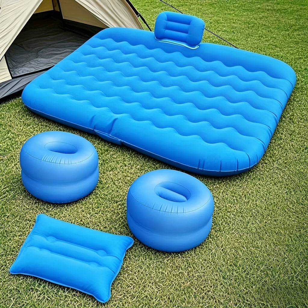 SUV Air Mattress Inflatable Car Bed Portable Camping Mattress Universal Flocked Blow Up Bed for SUV Trunk Back Seat with Storage Bag Repair Kit for Car Camping - product image 2