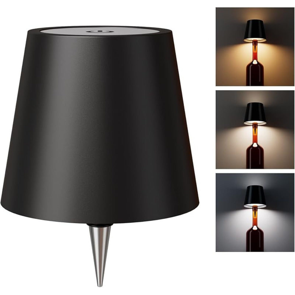 Rechargeable LED Bottle Lamp Table Lamp, 3 Color Temperatures, Touch Control Dimmable Bedside Light for Bedroom Dining Room Bar Desk – Modern Minimalist Design - product image 9