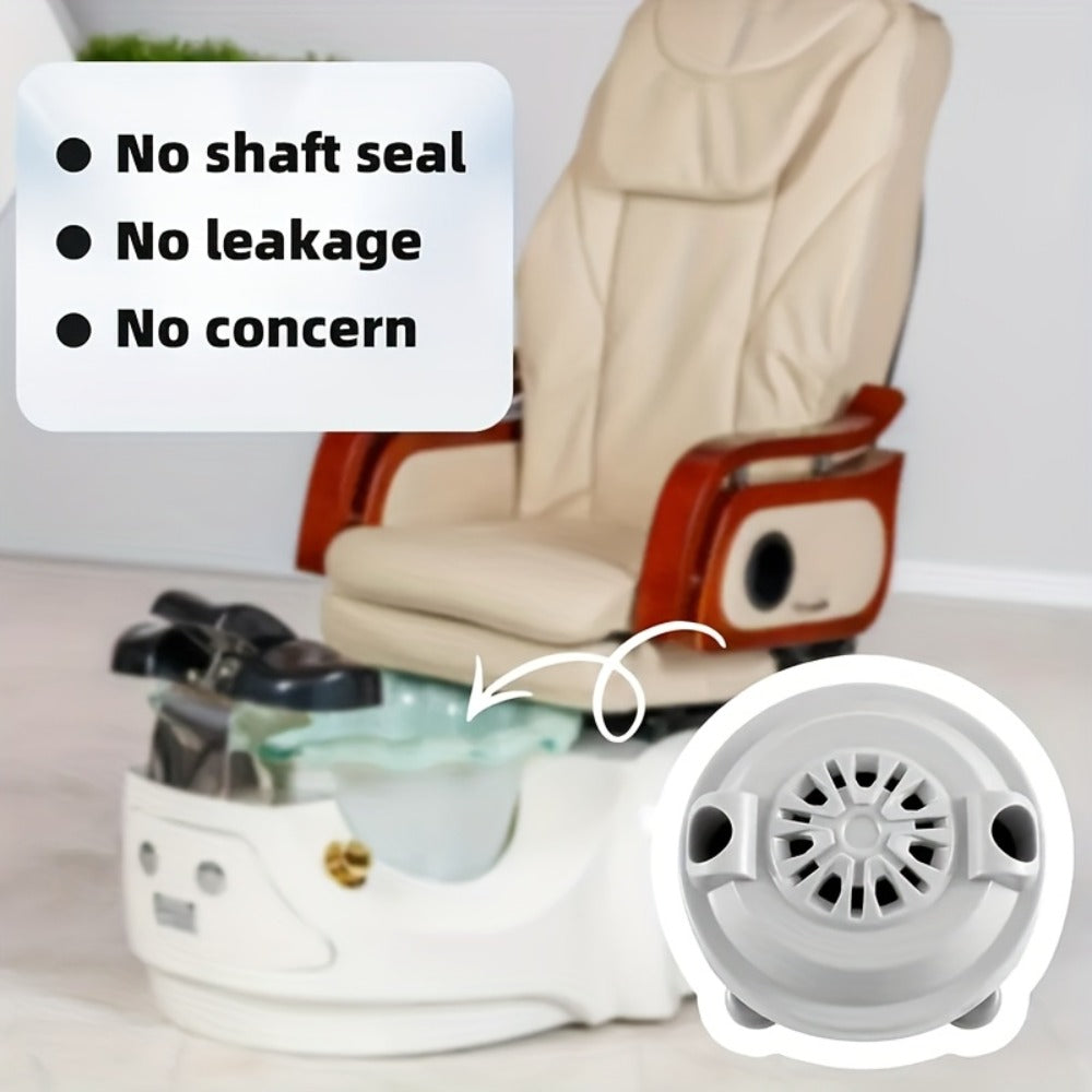 Magnetic Pipeless Jet Head Motor Replacement for Pedicure Spa Chair — Rotating Jet with Propeller & Cap, 4-Pin Connection, Luraco Compatible, Easy Clean, Durable Plastic, Grey - product image 8