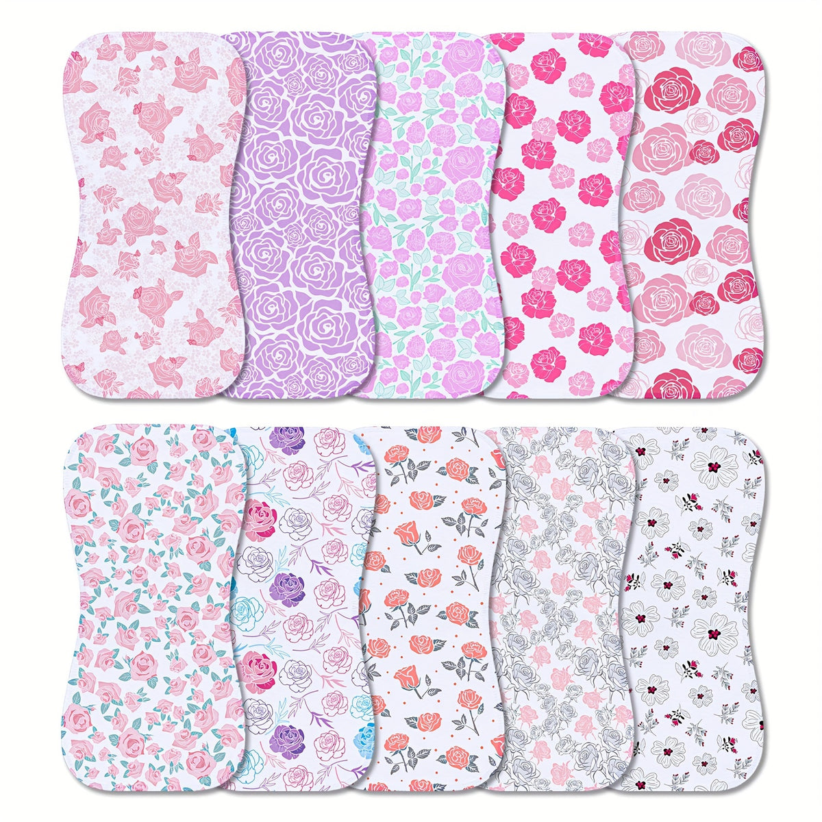 10-Pack Burp Cloths For Baby Boys and Girls - Baby Burp Cloth, Baby Washcloths, Burp Rags, Large Neutral Burp Clothes For Newborn - product image 7