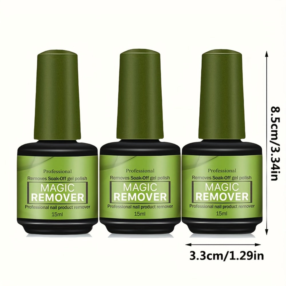 Gel Nail Polish Remover 3pcs Set – Soak Off Gel Nails, Nail Glue & Acrylic Nails in 2-3 Minutes | Fast Gentle Formula for Home DIY & Salon Use | Nail Care Kit for Women & Men - product image 4