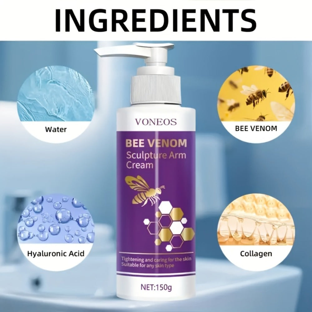 Body Firming Cream Bee Venom Sculpture Tightening Lifting — Moisturizing Anti-Sagging Anti-Aging for Arms Abdomen Thighs Buttocks Skin Elasticity Fast-Acting Women 1pc 2pcs - product image 7