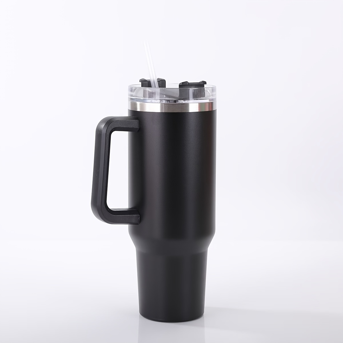 Double-Wall Vacuum 304 Stainless Steel Travel Cup, Leakproof & Rustproof, Hot & Cold Drinks, 15 Colors, Perfect Gift for Christmas, Travel & Outdoor | Insulated Tumbler 40oz with Handle & Straw Lid