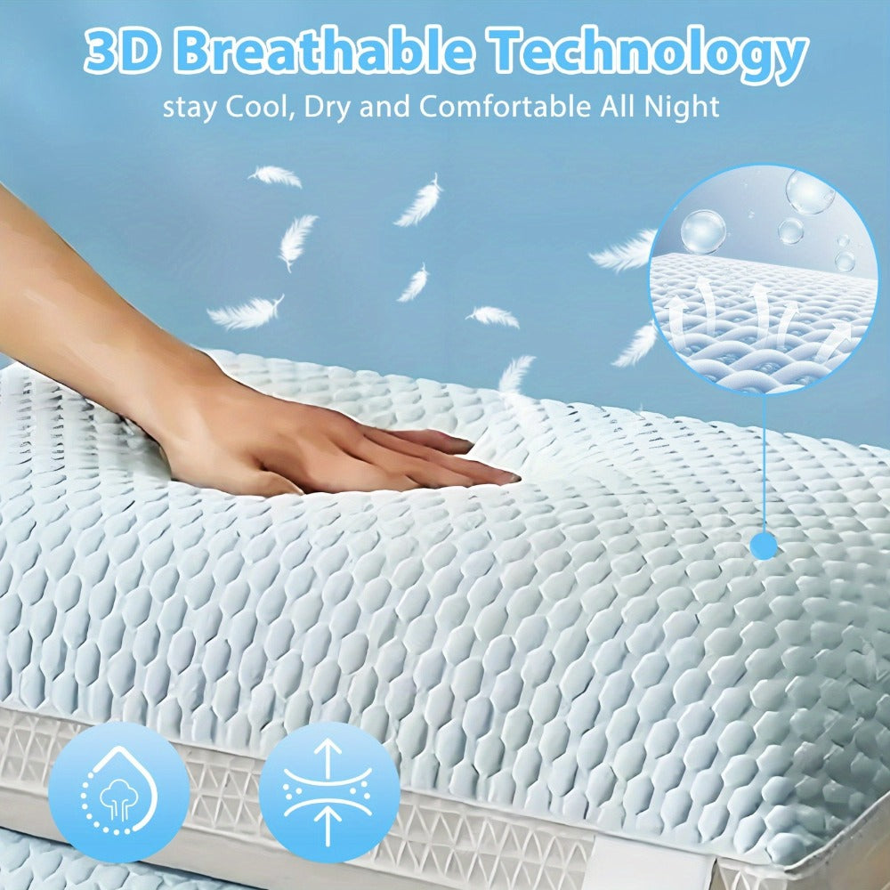 Cooling Ergonomic Neck Pillow 2 Pack Orthopedic Contour Support Adjustable Filling Cool Sensation Breathable Fabric Machine Washable Removable Cover for Side Back Stomach Sleepers - product image 6