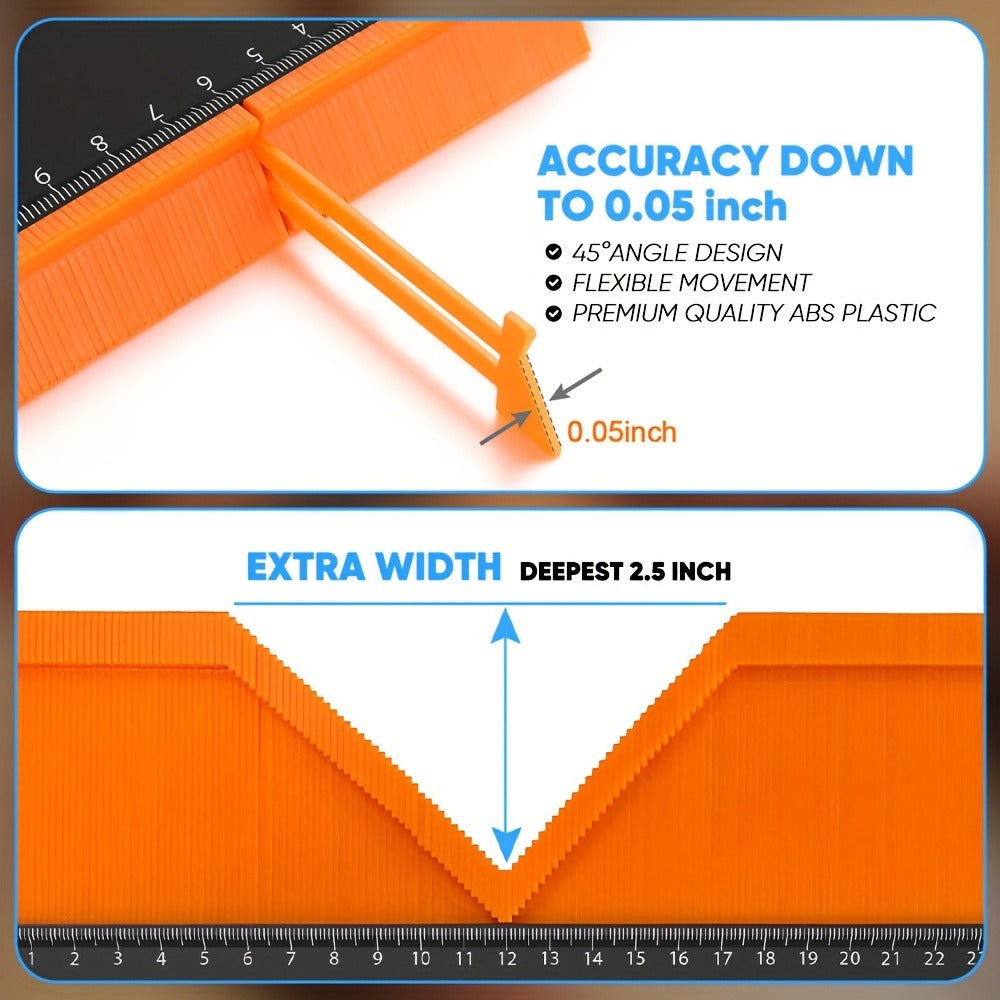 Contour Gauge Profile Tool with Lock – 6 Inch & 11 Inch Shape Duplicator for Flooring, Tile, Woodworking, Carpet Cutting & Irregular Shape Tracing - product image 5