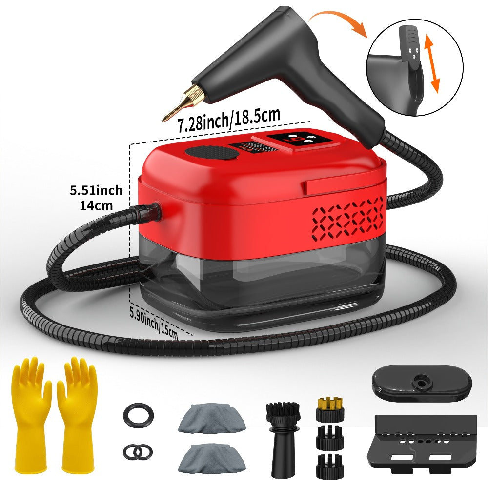 Carpet Steam Cleaner Handheld with LCD Display 1200ml Tank Gear Switch High Temperature for Kitchen Sofa Floor Tile Grout Home - product image 9