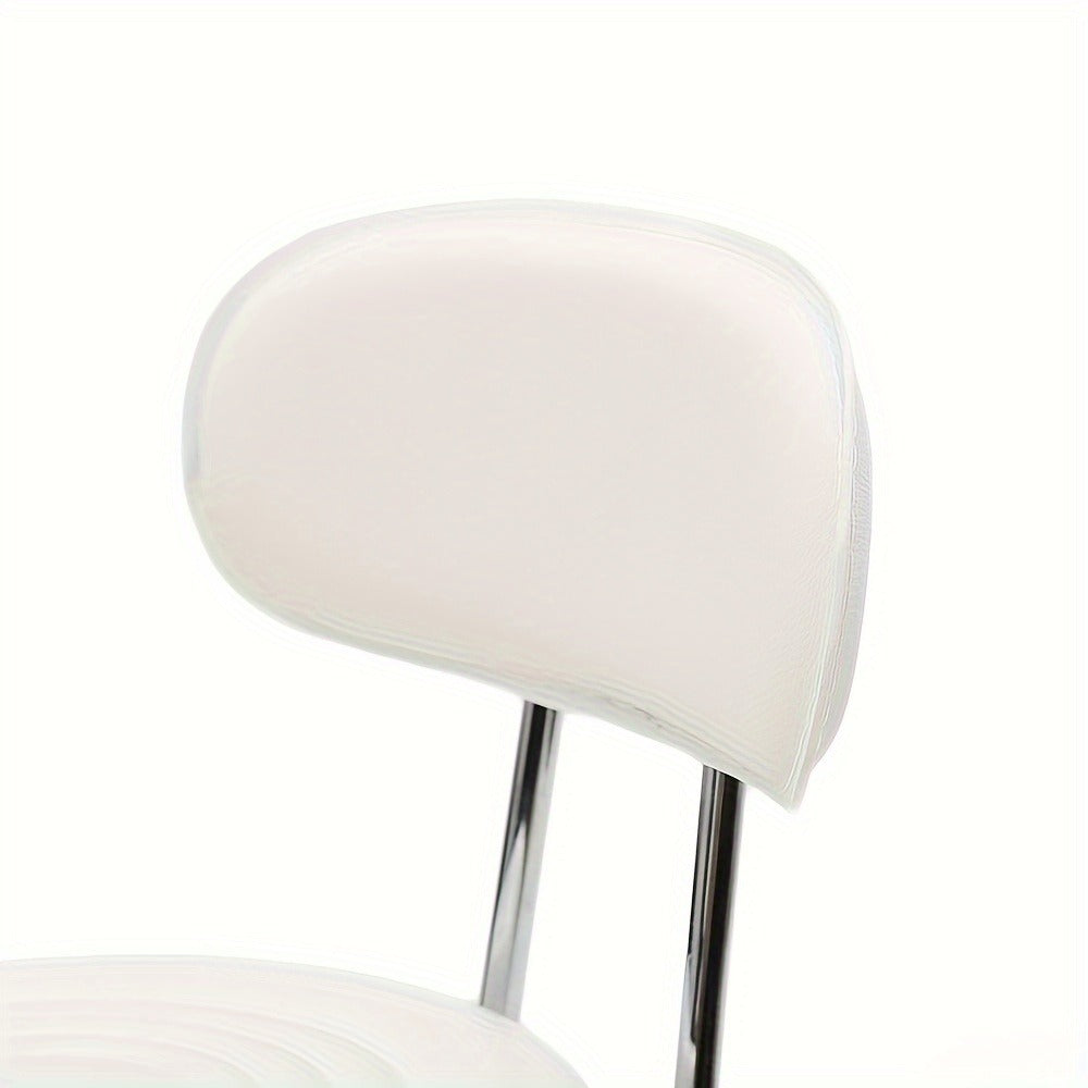 Adjustable Salon Stool with Back 360 Swivel PU Leather Cushioned Round Seat Chair for Salon Barber Spa Esthetician Home Office Vanity Makeup Station White - product image 6