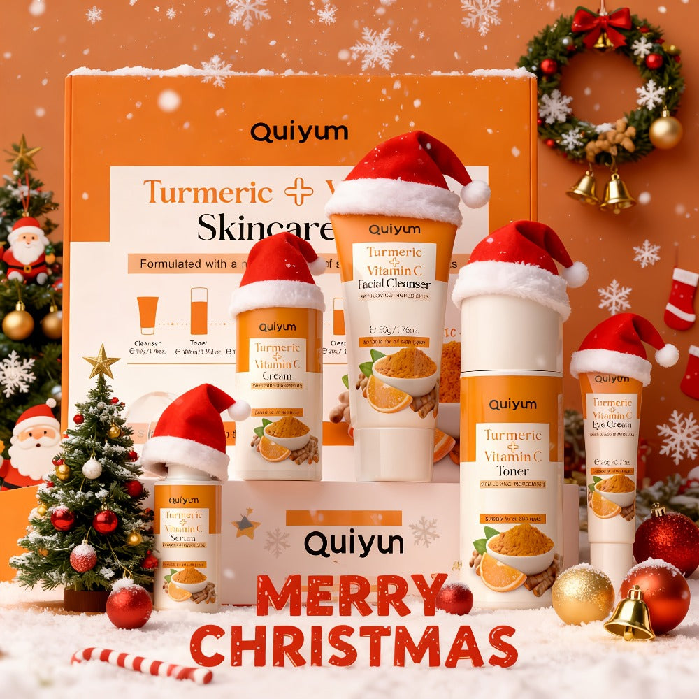 5-in-1 Turmeric Vitamin C Skincare Set Facial Cleanser Serum Face Cream Eye Cream Toner Brightening Anti-Aging Gift Set for Women - product image 10