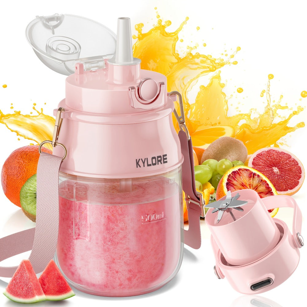 Personal Blender USB-C Rechargeable 27oz - 10-Blade Portable Smoothie Blender with Shoulder Strap, 70W Dual Battery, Safety Lock, Dishwasher Safe, for Shakes, Protein Drinks, Gym & - product image