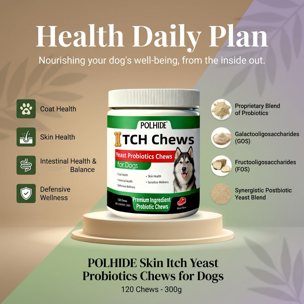Dog Probiotic Chews 120 Count Heart-Shaped Soft Chews with Yeast & Meat Flavor – 120-Day Supply Pet Digestive Supplement Daily Wellness Chew – Supports Gut - product image 2
