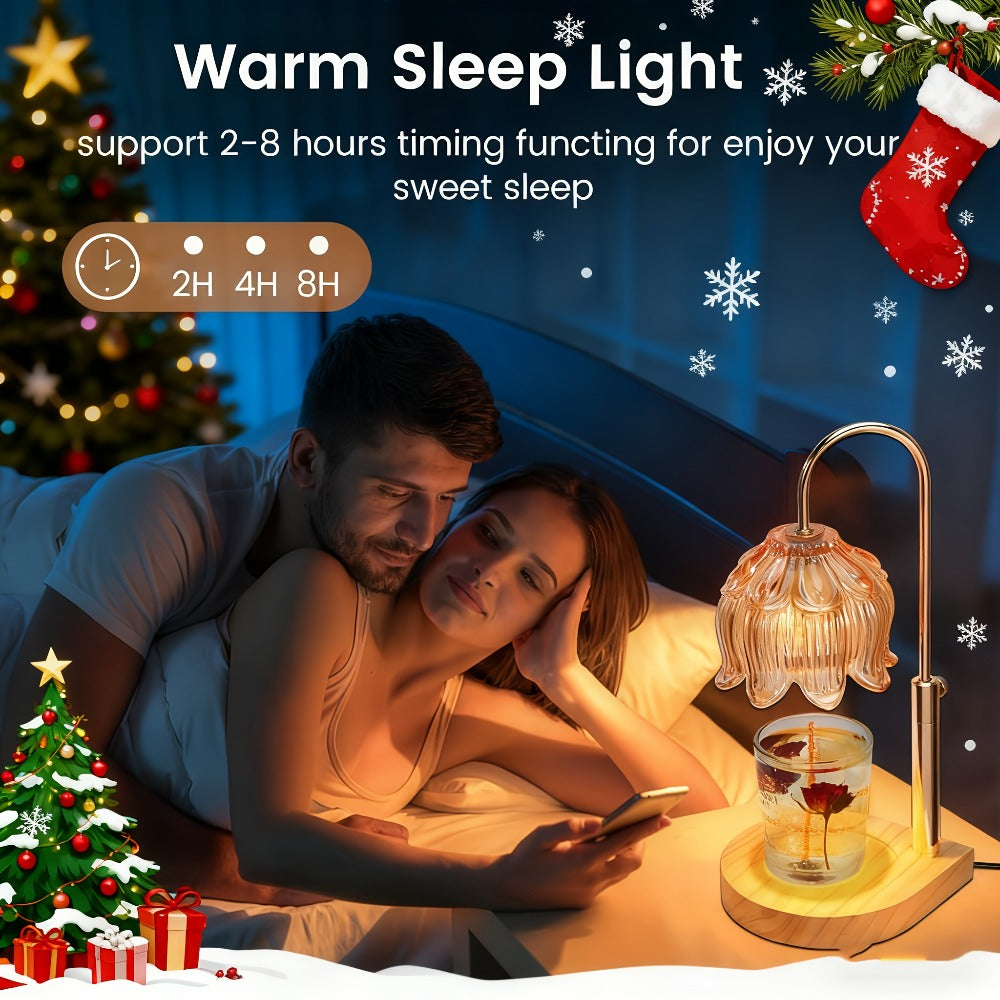 Candle Warmer Lamp Adjustable Height Dimmable Flameless Scented Wax Melt Vintage Iron Tabletop Light with Timer 120V Plug-In for Home Decor Bedroom Living Room Mother's Day Christm - product image 8