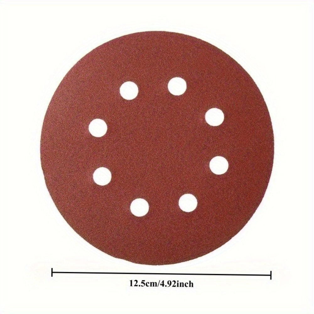 5 Inch Sandpaper 94 Pcs – 8-Hole Hook & Loop Sanding Discs, Assorted Grits 80/180/240/320/400/800/1000/1500/2000/3000, Aluminum Oxide Abrasive for Car Polishing, Wood, Metal & Pain - product image 3