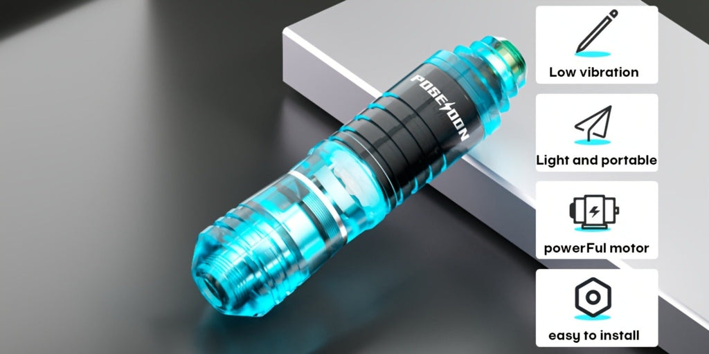 Tattoo Pen Kit Complete Beginner Set - Wireless Battery Tattoo Pen 1400mAh LCD Screen, 10pcs Cartridge Needles, 11 Color Inks, Power Supply, Coreless Motor Low Noise, Tattoo Gun Ki - product image 12