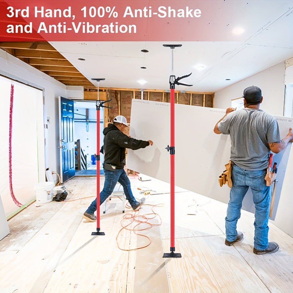 Telescopic Support Rod Adjustable 11.8-114in 154 lb Heavy Duty Anti-Slip Third Hand Support System 2pcs Drywall Lifting Cabinet Jack Wardrobe Installation Prop Tool-Grade Support K - product image 2
