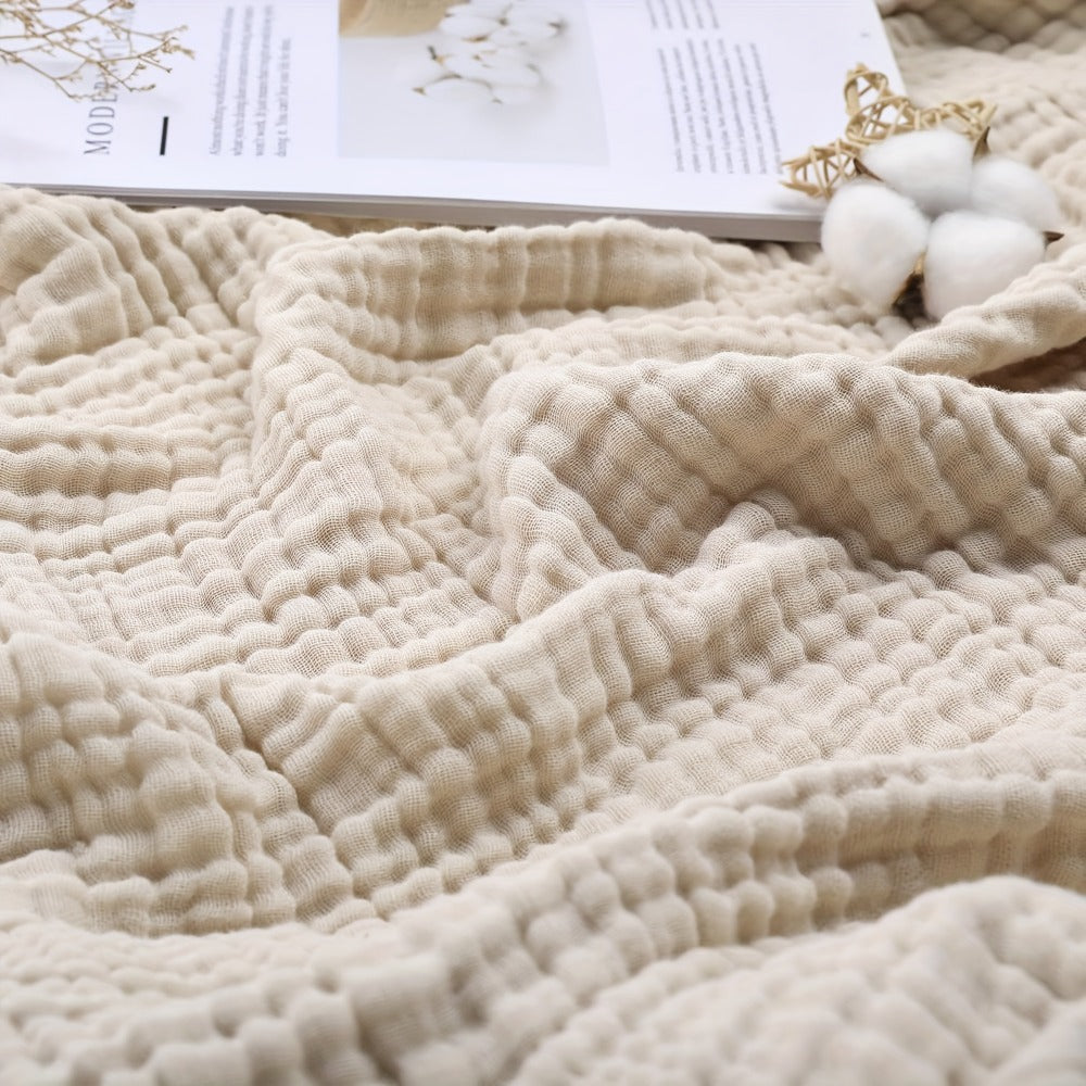 Morandi Cotton Muslin Blanket 6-Layer – Soft Gauze Throw for Couch & Bed, Lightweight Breathable All Season, Machine Washable, 6 Colors - product image 7