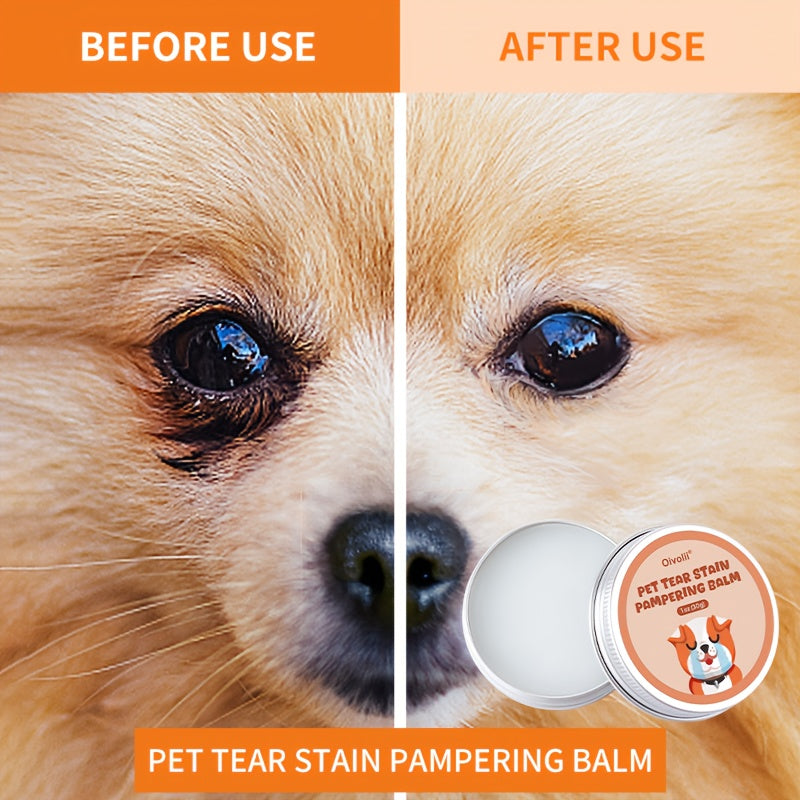 Gentle Non-Irritating Eye Cleaner for Dogs & Cats, Effectively Cleanses Tear Stains & Eye Discharge, 30g – Pet Tear Stain Remover Balm - product image