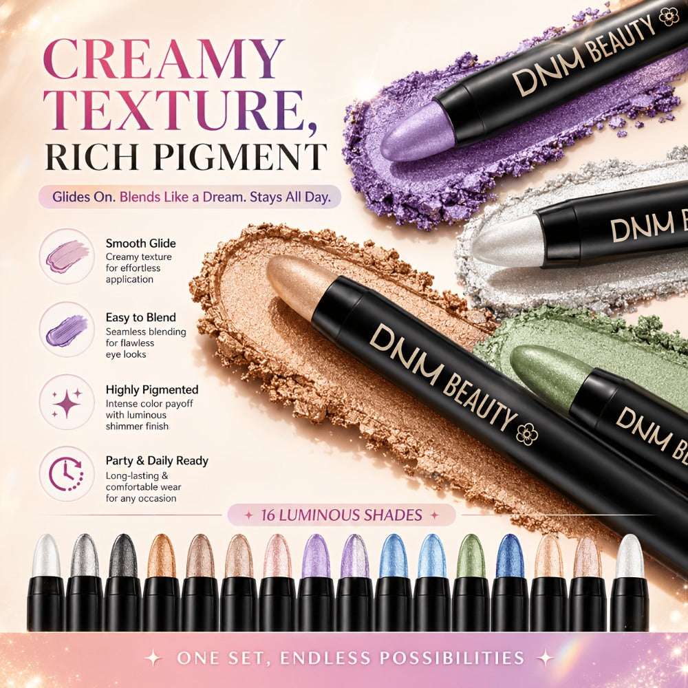 Highly Pigmented Eyeshadow Stick Set 16 Colors Waterproof Matte & Shimmer Eye Makeup Pencil Kit — Blendable Crease-Proof Long-Lasting Eye Crayon for Women Beginners Daily & Glam Lo - product image 2