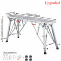 Portable Foldable Workbench with Adjustable Height & Wide Base - Scaffolding Work Platform, Heavy-Duty Foldable, Railing Suitable for Home Renovation, RV - product image 3
