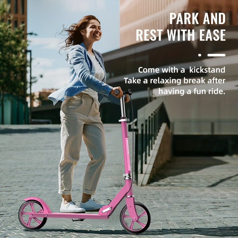 Front Suspension, Front Brake, Iron Frame, Space-saving Urban Commuter – Folding Kick Scooter for Adults & Teens 14+ - product image 3