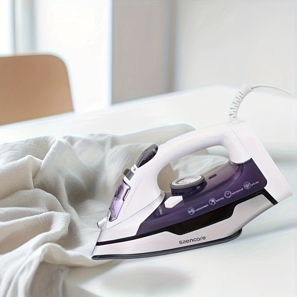 Steam Clothes Iron with Ceramic Coated Soleplate – Precision Thermostat, 3-Way Auto-Off, Self-Cleaning, Anti-Calcium & Anti-Drip, Lightweight Travel & Home Garment Iron - product image