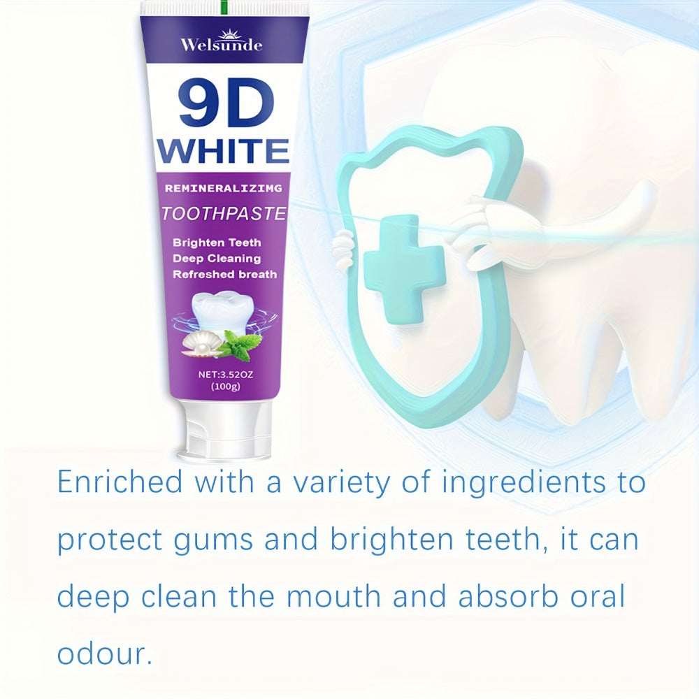 Purple Toothpaste 2pcs Hydroxyapatite Whitening Deep Cleaning European Formula Mint Flavor Fresh Breath Gentle on Gums Travel Size 100g Oral Care Gift for Women Men Sensitive Teeth - product image 7