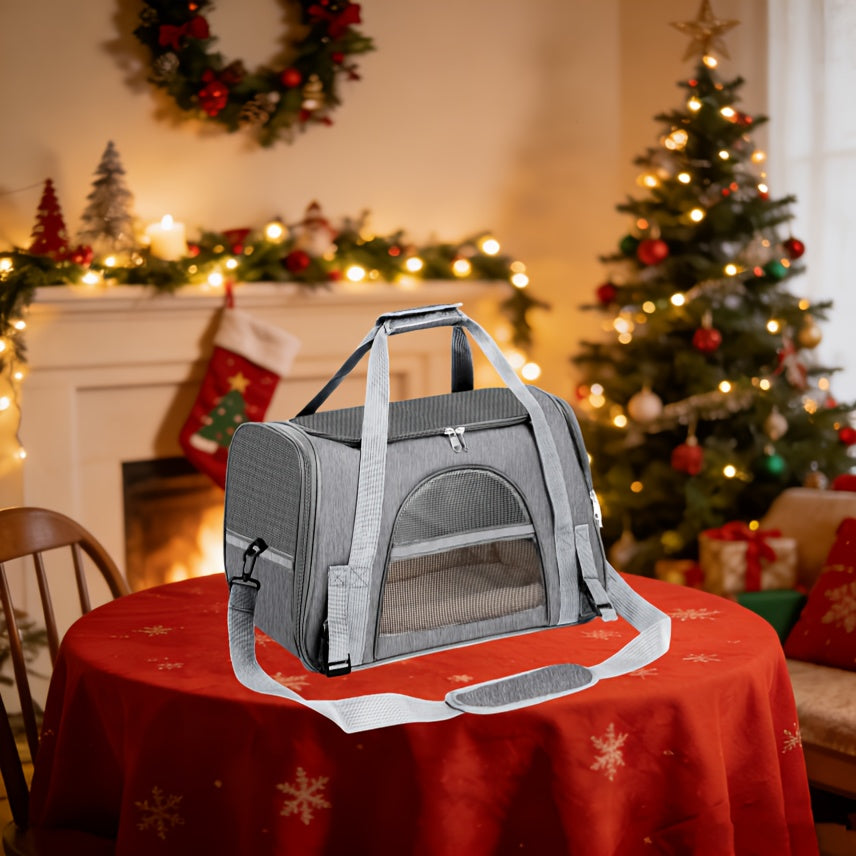 Airline Approved Collapsible Pet Travel Bag for Cats & Dogs, Spacious Ventilated Design, Anti-Escape Secure Zipper, Car-Friendly Breathable Cage, 6 Colors - product image 3