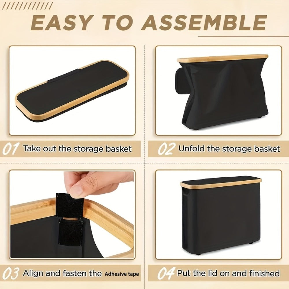 Bamboo Toilet Paper Holder Freestanding Bathroom Storage Organizer Holds 12 Rolls Tissue Roll Dispenser Modern Slim Design for Bathroom Bedroom Laundry Room Tissue Accessories Stor - product image 6