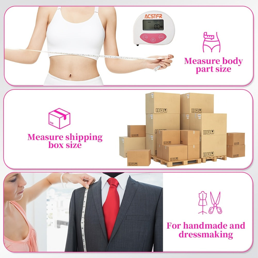 Digital Body Measuring Tape 60 Inch 150cm Smart Retractable Electronic Tape Measure for Weight Loss Waist Hip Chest Arm Body Measurement USB Rechargeable Fitness Tracker Tool - product image 6